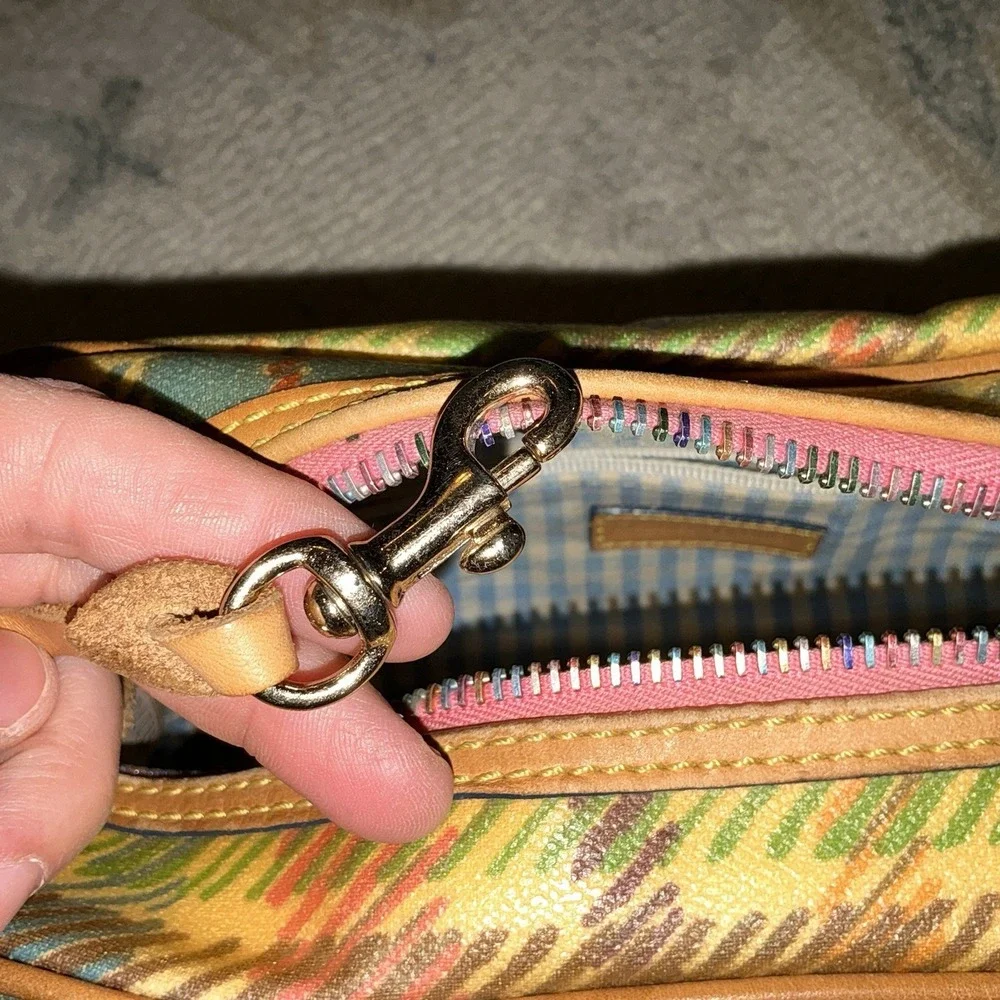 Dooney & Bourke Y2K Multicolor‎ Plaid Baguette Shoulder Bag